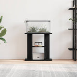 Aquarium Stand Black Oak 60x30x60 cm Engineered Wood - Side View