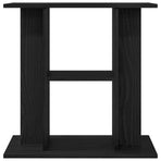 Aquarium Stand Black Oak 60x30x60 cm Engineered Wood