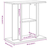 Aquarium Stand Black Oak 60x30x60 cm Engineered Wood - Extra Image