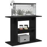 Aquarium Stand Black Oak 80x35x60 cm Engineered Wood - Top-Down View