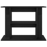 Aquarium Stand Black Oak 80x35x60 cm Engineered Wood - 45-Degree Angle