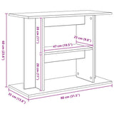 Aquarium Stand Black Oak 80x35x60 cm Engineered Wood - Extra Image