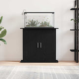 Aquarium Stand Black Oak 81x36x73 cm Engineered Wood - Side View