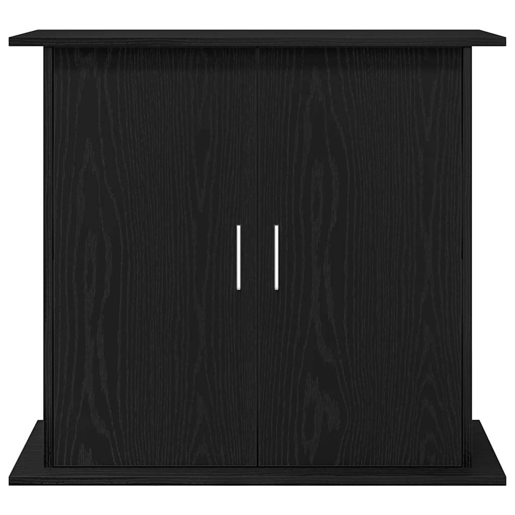 Aquarium Stand Black Oak 81x36x73 cm Engineered Wood
