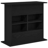 Aquarium Stand Black Oak 81x36x73 cm Engineered Wood - Close-Up Angle