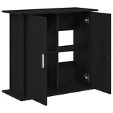 Aquarium Stand Black Oak 81x36x73 cm Engineered Wood - Low Angle