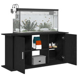 Aquarium Stand Black Oak 121x41x58 cm Engineered Wood - Top-Down View