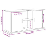 Aquarium Stand Black Oak 121x41x58 cm Engineered Wood