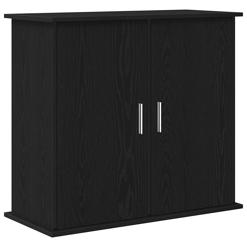 Aquarium Stand Black Oak 81x36x73 cm Engineered Wood