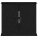 Aquarium Stand Black Oak 81x36x73 cm Engineered Wood - Rear View