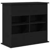 Aquarium Stand Black Oak 81x36x73 cm Engineered Wood - Low Angle