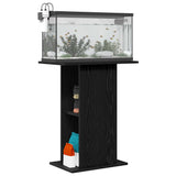Aquarium Stand Black Oak 60.5x36x72.5 cm Engineered Wood - Top-Down View