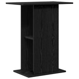 Aquarium Stand Black Oak 60.5x36x72.5 cm Engineered Wood - Close-Up Angle