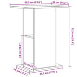 Aquarium Stand Black Oak 60.5x36x72.5 cm Engineered Wood - Extra Image