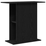 Aquarium Stand Black Oak 75x36x72.5 cm Engineered Wood - Front View