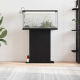 Aquarium Stand Black Oak 75x36x72.5 cm Engineered Wood - Side View