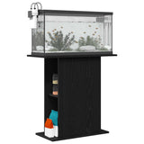 Aquarium Stand Black Oak 75x36x72.5 cm Engineered Wood