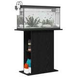 Aquarium Stand Black Oak 75x36x72.5 cm Engineered Wood - Top-Down View