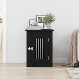 Dog Crate Furniture Black Oak 45x62x59 cm Engineered Wood - Side View