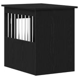 Dog Crate Furniture Black Oak 45x62x59 cm Engineered Wood - Low Angle
