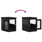 Dog Crate Furniture Black Oak 45x62x59 cm Engineered Wood