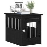 Dog Crate Furniture Black Oak 55x75x65 cm Engineered Wood - Top-Down View