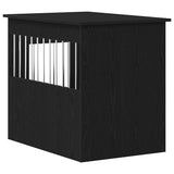 Dog Crate Furniture Black Oak 55x80x68 cm Engineered Wood - Low Angle
