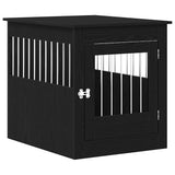 Dog Crate Furniture Black Oak 64.5x80x71 cm Engineered Wood - Front View