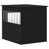 Dog Crate Furniture Black Oak 64.5x80x71 cm Engineered Wood - Low Angle