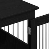Dog Crate Furniture Black Oak 64.5x80x71 cm Engineered Wood - Extra Image