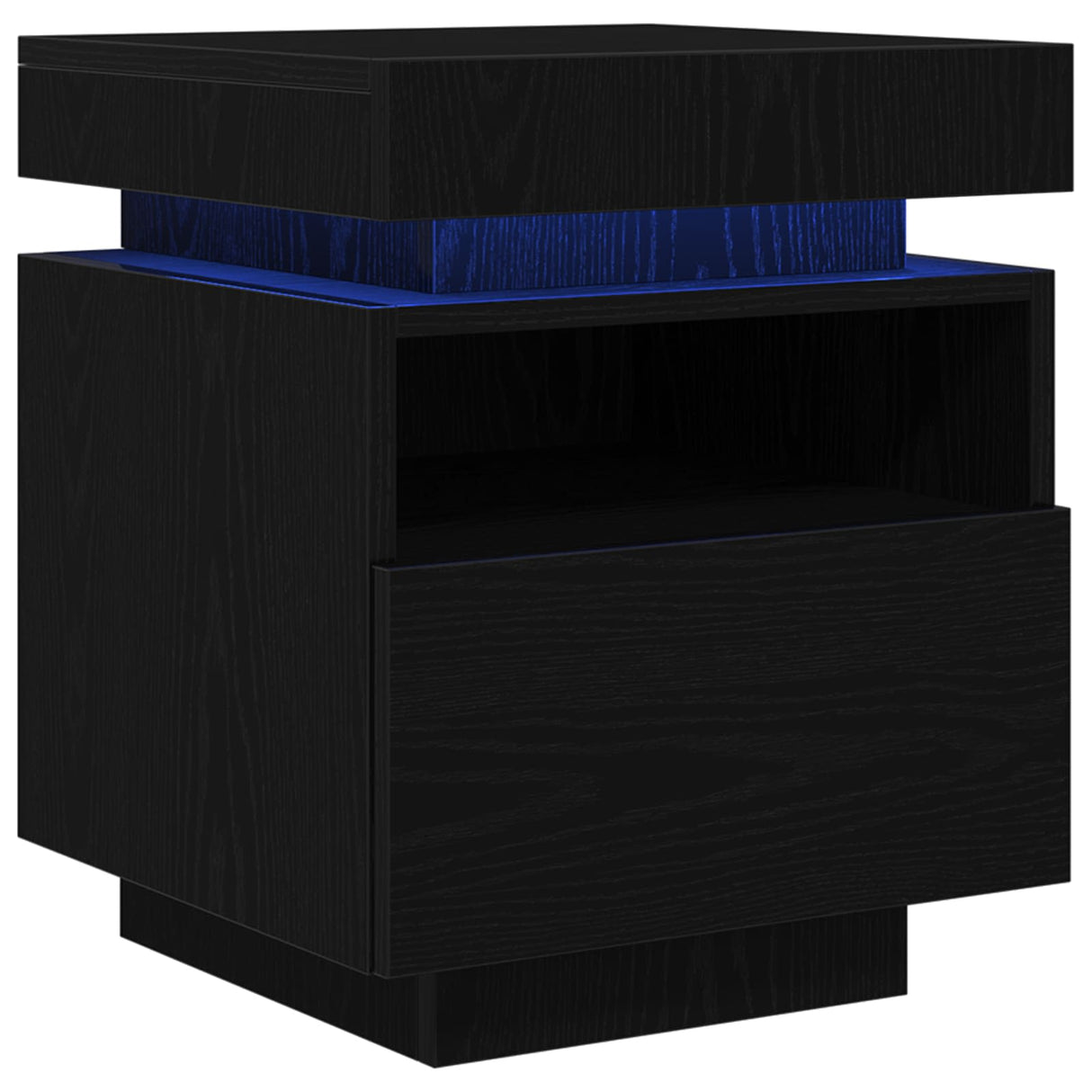 Bedside Cabinet Black Oak 40 x 39 x 48,5 cm Engineered wood