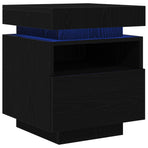 Bedside Cabinet Black Oak 40 x 39 x 48,5 cm Engineered wood