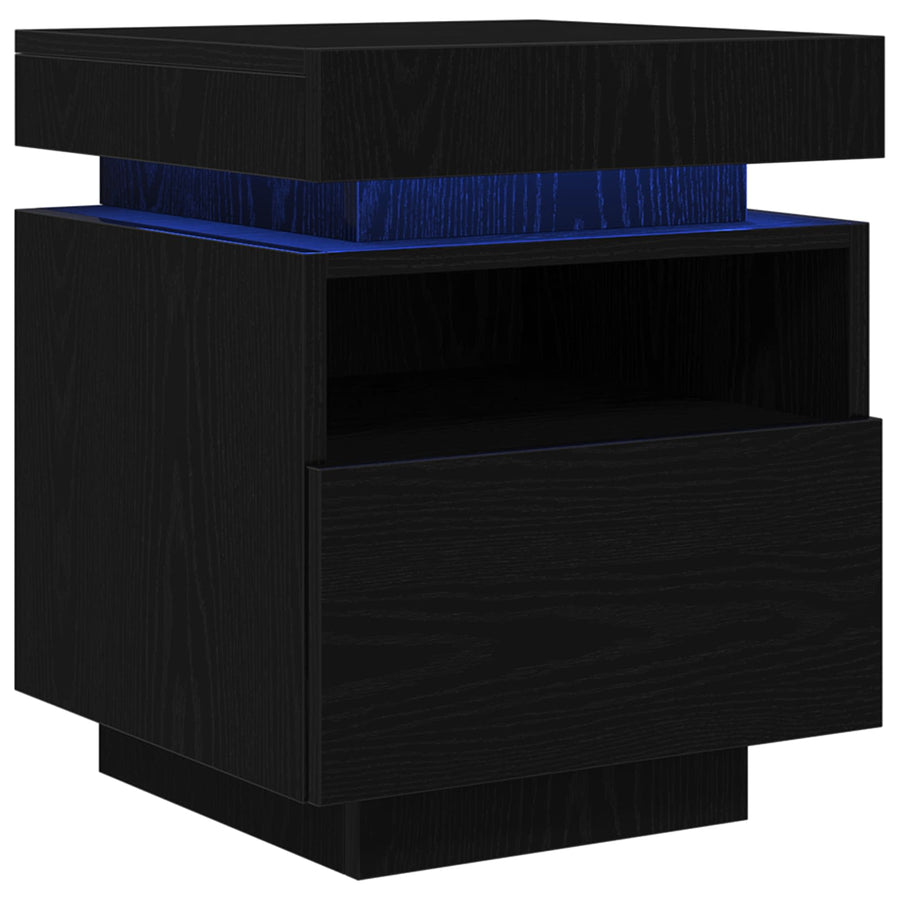 Bedside Cabinet Black Oak 40 x 39 x 48,5 cm Engineered wood