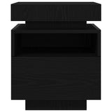 Bedside Cabinet Black Oak 40 x 39 x 48,5 cm Engineered wood