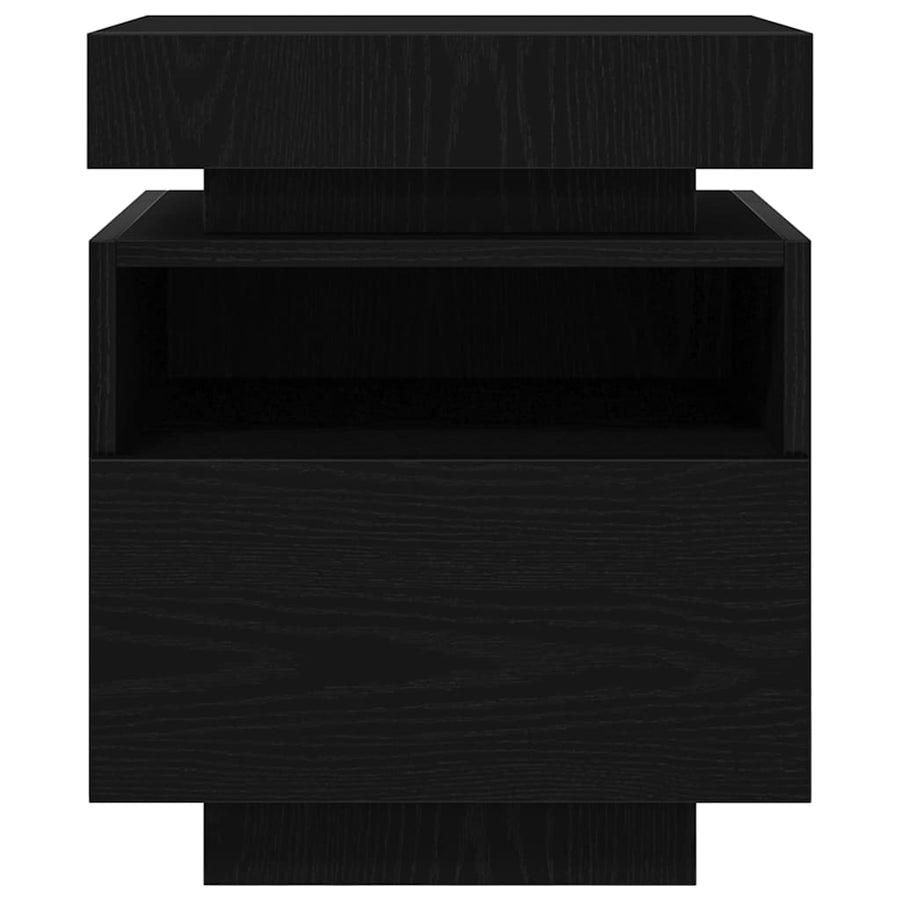Bedside Cabinet Black Oak 40 x 39 x 48,5 cm Engineered wood