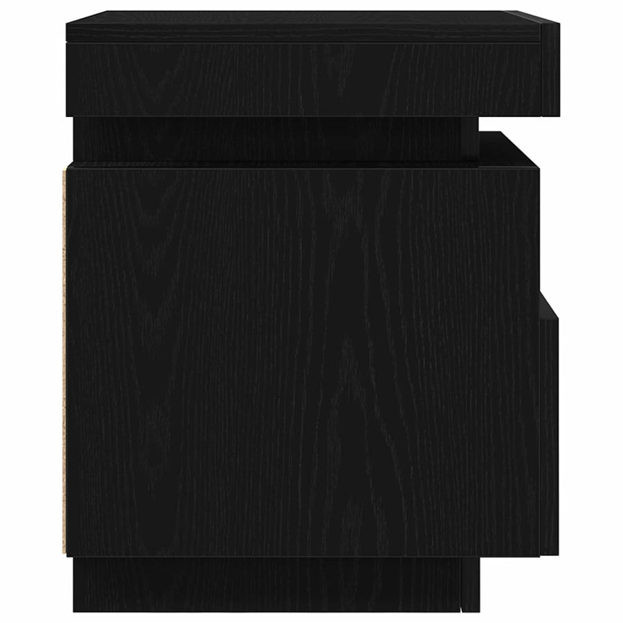 Bedside Cabinet Black Oak 40 x 39 x 48,5 cm Engineered wood