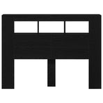 LED Headboard Black Oak Engineered Wood