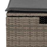 4 Piece Garden Sofa Set with Cushions Grey Poly Rattan - Extra Image