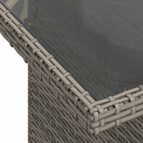 9 Piece Garden Sofa Set with Cushions Grey Poly Rattan