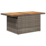 11 Piece Garden Sofa Set with Cushions Grey Poly Rattan - 45-Degree Angle