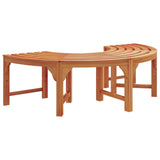 Tree Bench Natural 160 x 80 x 45cm Solid Eucalyptus Wood - Front View