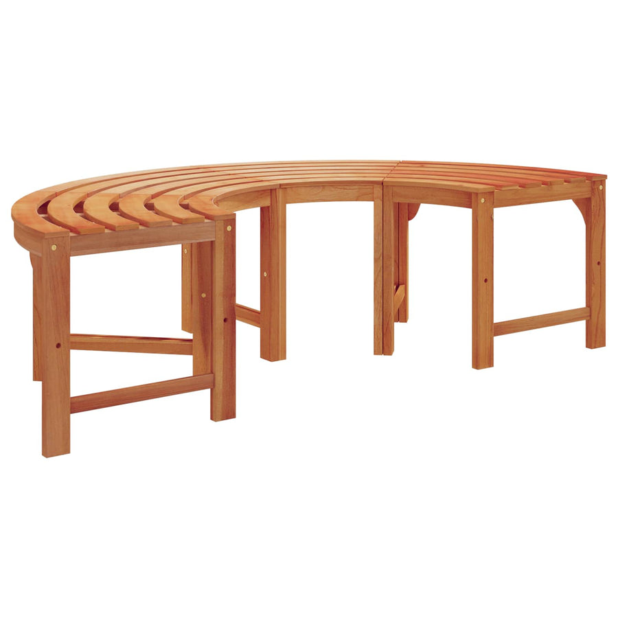 Tree Bench 4 -Seater 160 x 80 x 45cm Solid Eucalyptus Wood