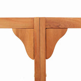 Tree Bench 4-Seater 210 x 80 x 45 cm Solid Eucalyptus Wood - Low Angle