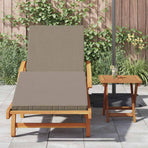 Sun Lounger Solid Acacia Wood Taupe
