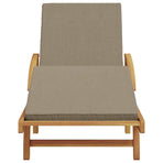 Sun Lounger Solid Acacia Wood Taupe