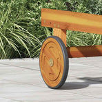 Space Wheels 2 pcs Brown 20.5 x 20.5 x 2 cm Solid Acacia Wood