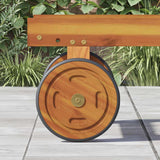 Space Wheels 2 pcs Brown 20.5 x 20.5 x 2 cm Solid Acacia Wood