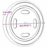 Space Wheels 2 pcs Brown 20.5 x 20.5 x 2 cm Solid Acacia Wood - Extra Image