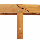 Sun Lounger Reclining Brown 199 x 63 x 85 cm Solid Acacia Wood