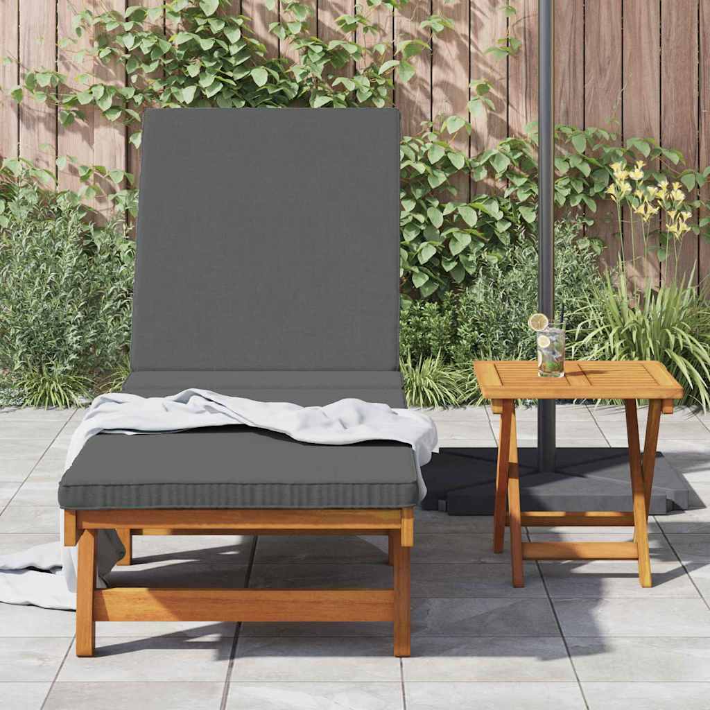 Sun Lounger Reclining Brown 199 x 63 x 85 cm Solid Acacia Wood